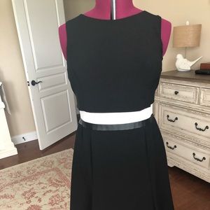 Lauren size 14 black dress with white trim